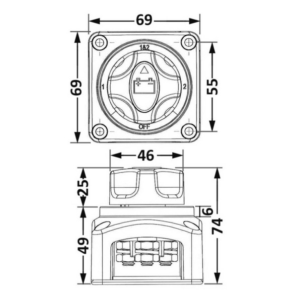 Deviatore batteria