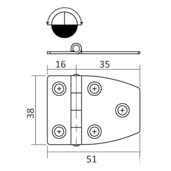 SS hinge