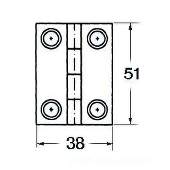 Cerniera inox cieca