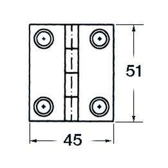 Cerniera inox cieca