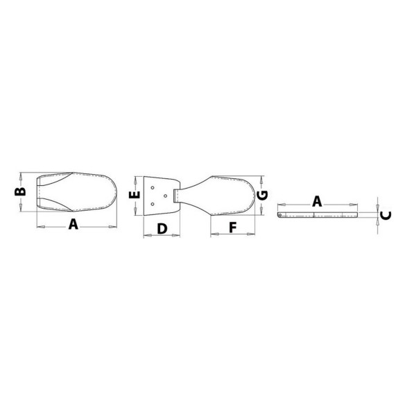 Hinge mirrorpolished AISI 316