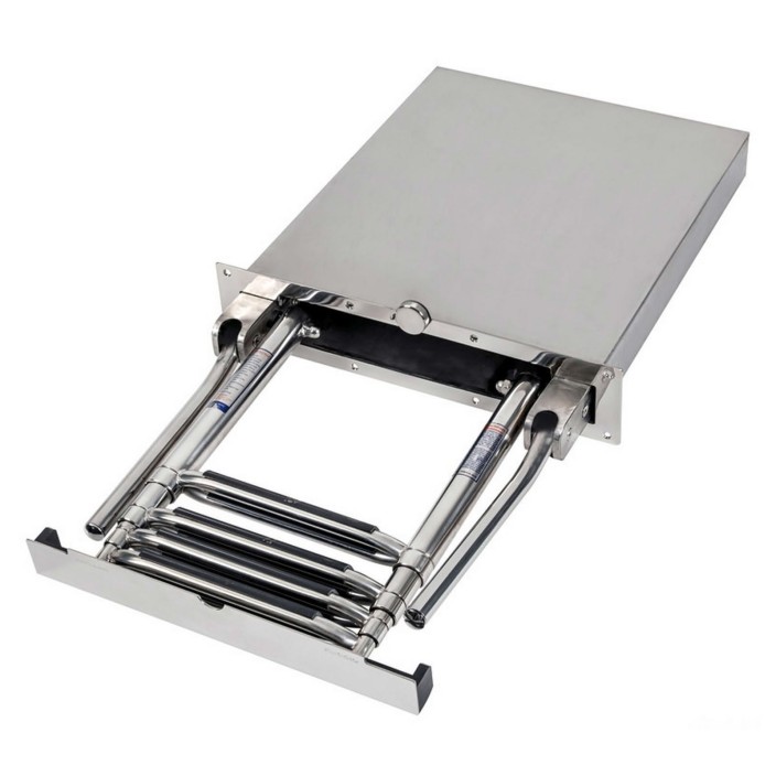 EasyUp built-in telescopic ladder with railings
