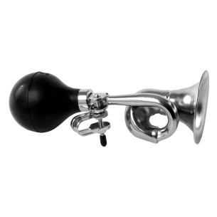 Tromba pera ottone cromato curva