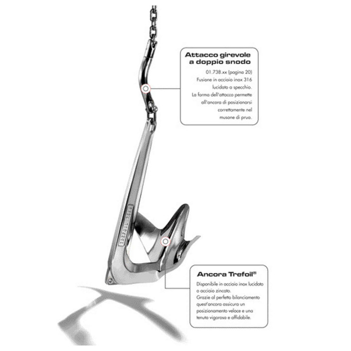 Trefoil anchor AISI 316