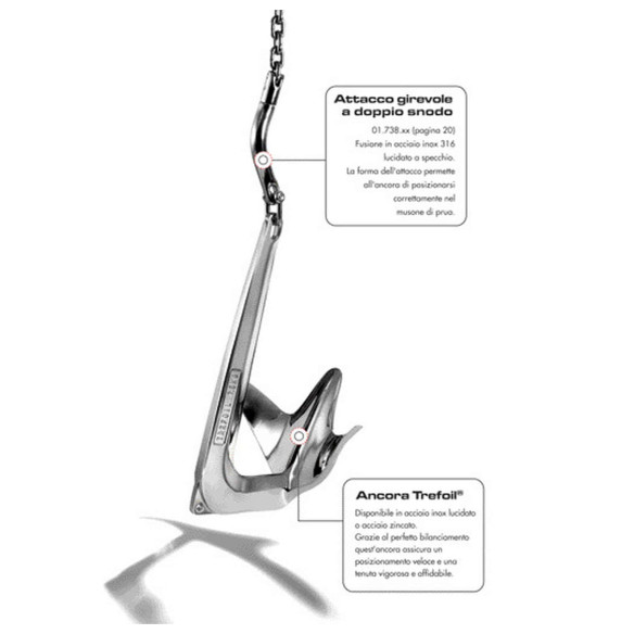 Trefoil anchor AISI 316