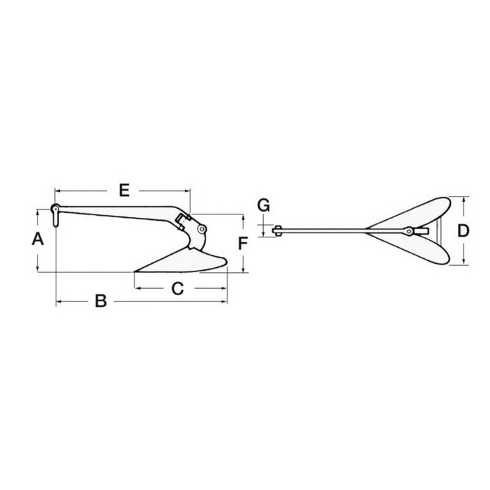Plough anchor 7 kg