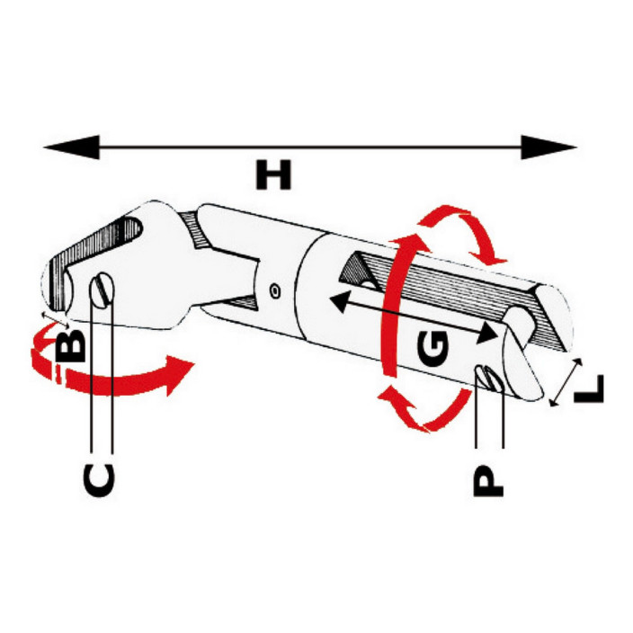 joint swivelling connection AISI 316