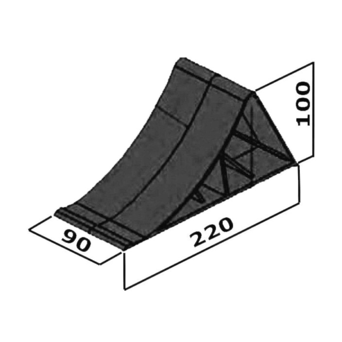 Supporto  cuneo plastica nera
