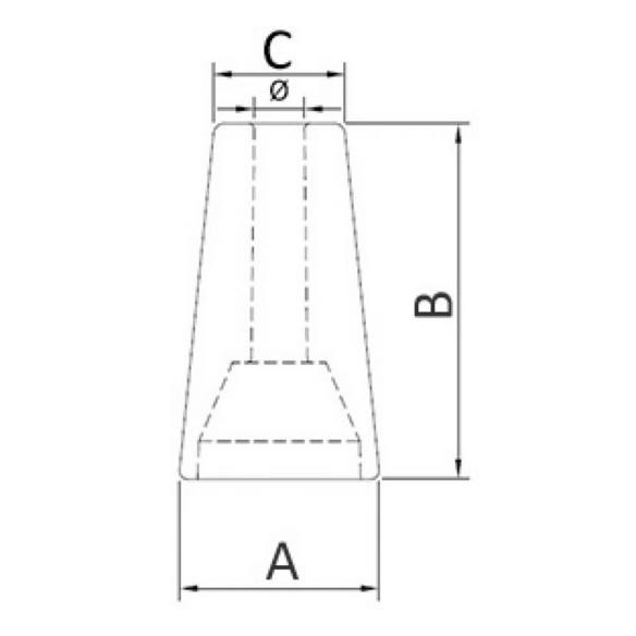 Conical side roller plastic