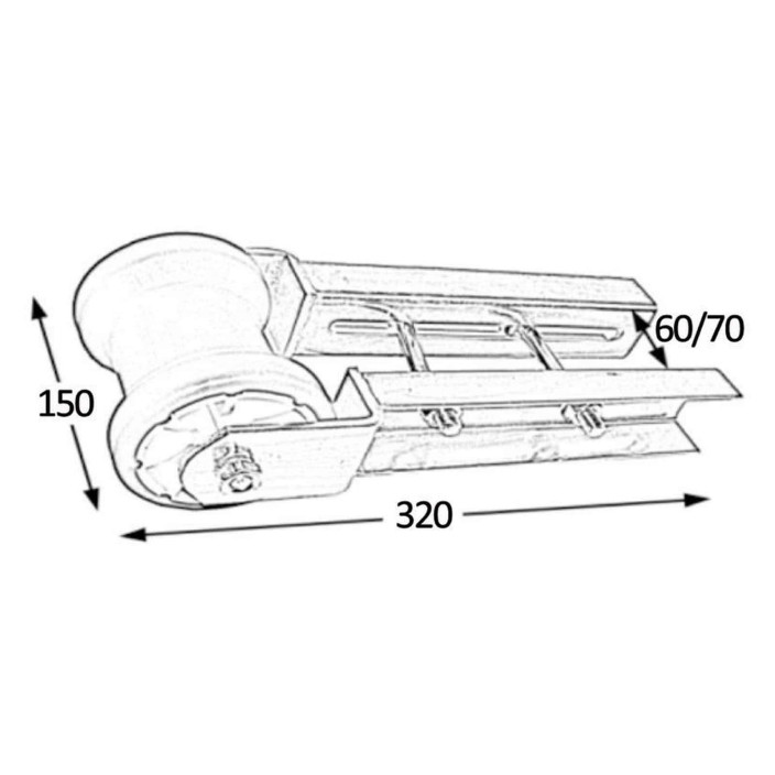 Small central roller