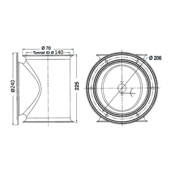 LEWMAR tunnel stern thruster