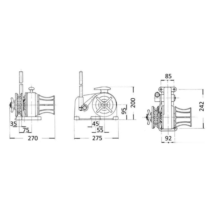 Italwinch Giglio manual windlass gypsy