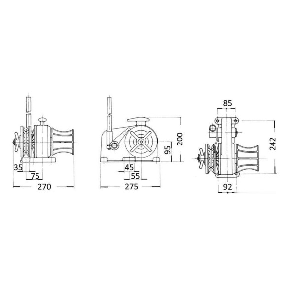 Italwinch Giglio manual windlass gypsy