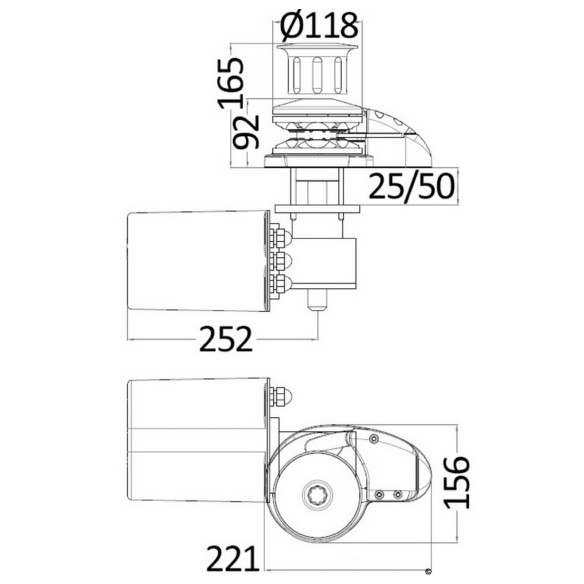SS vertical winch CLP  C