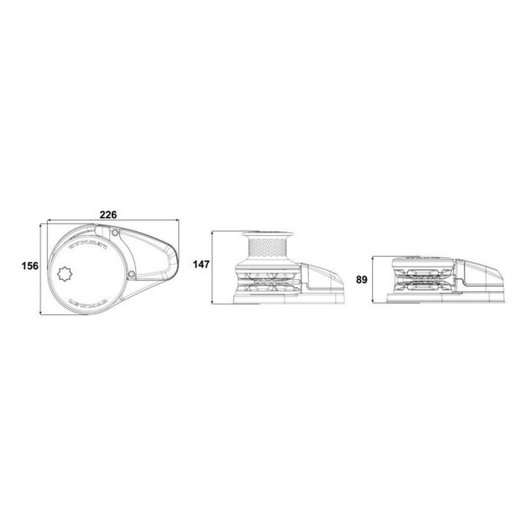 Kit verricello LEWMAR VX2 basso/alto (1000 W)
