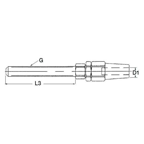 Terminale inox tenditore