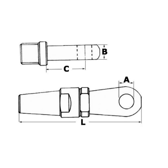 Splicing eyelet terminal