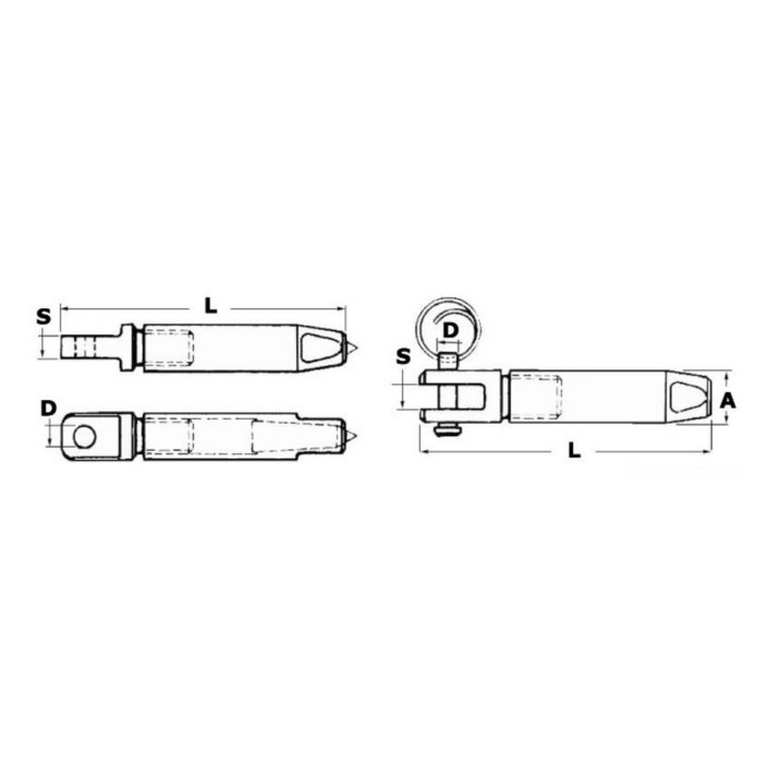 Terminale inox Parafil