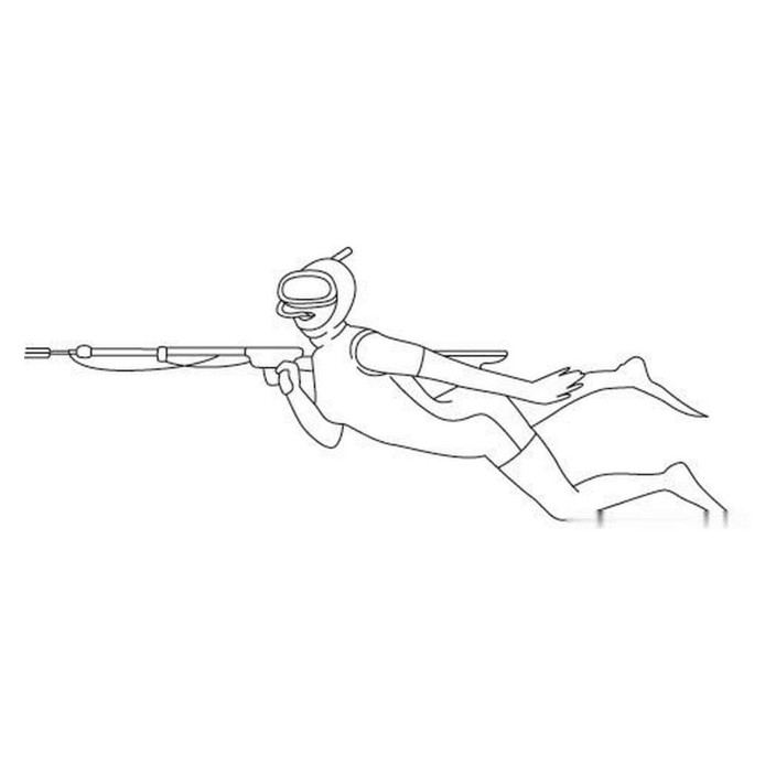 Spare line harpoon black