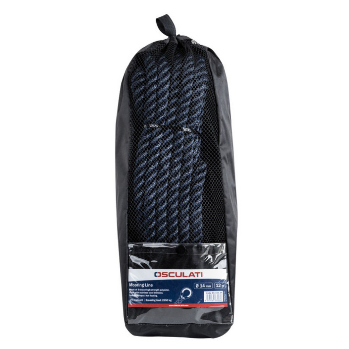 Mooring line black 12 mm x 6 m