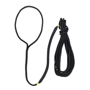 Mooring lines with eye and integrated shock absorber