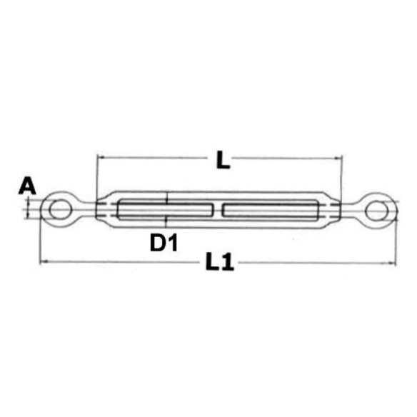 Turnbuckle eyes AISI 316