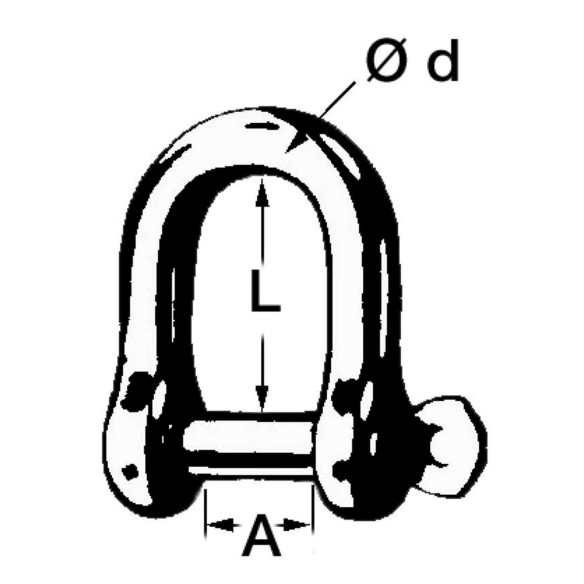 Shackle made of steel