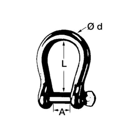 HDG steel bow shackle