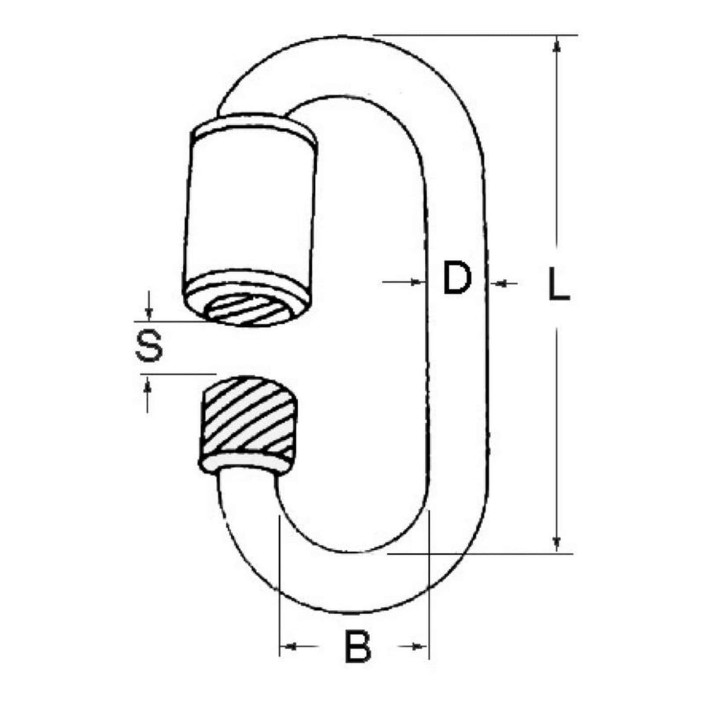 Snaphook screw opening AISI 316