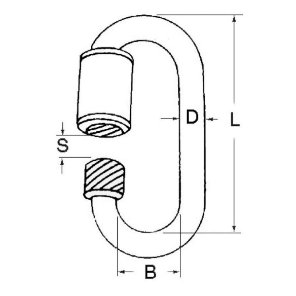Snaphook screw opening AISI 316