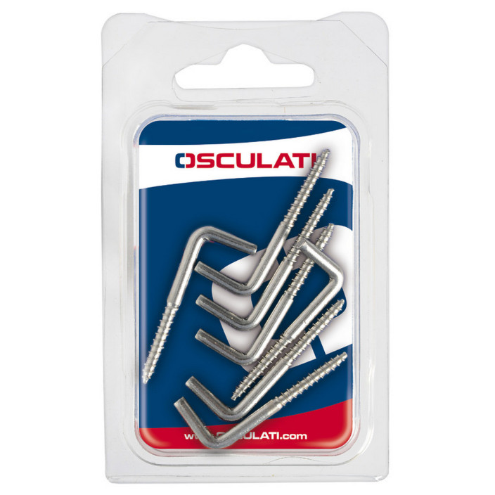 SS square screw hooks Blister packaging pcs