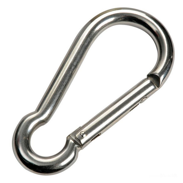 Carabiner hook flush closure AISI 316