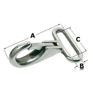 Snaphook AISI 316 webbing 48x25