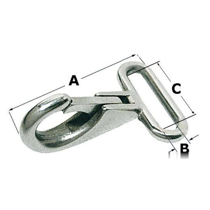 Snaphook AISI 316 webbing 48x25