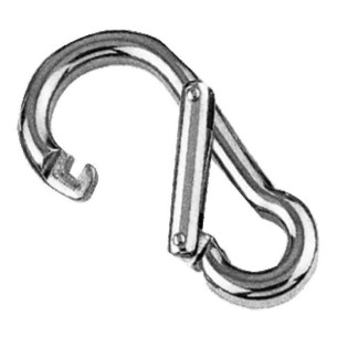 Carabiner hook asymmetric opening AISI 316