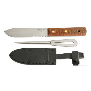 Set SS knife  Marlin spike leather cover