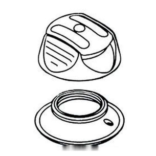 Perfix snap fastener white