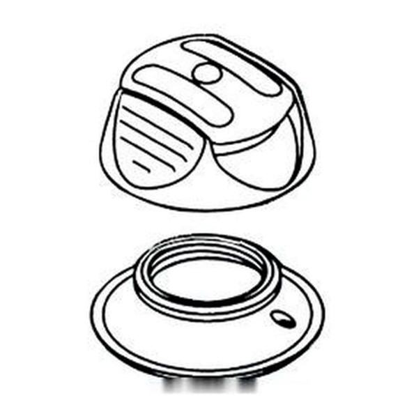 Perfix snap fastener white
