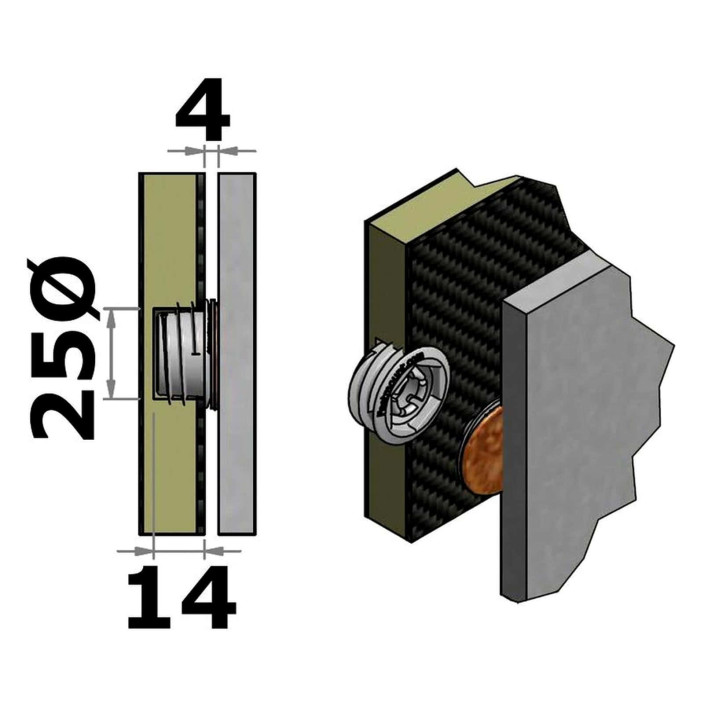 10 Fissaggio femmina