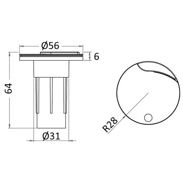 Flat base pullout pole