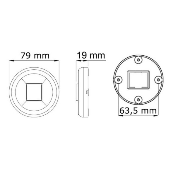 Fanale Mouse Stern corpo inox