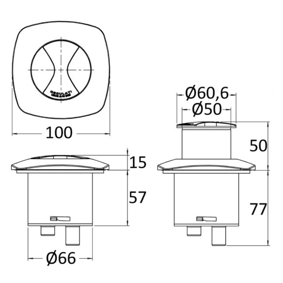 Borea retractable LED bicolor navigation light