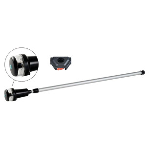 Navigation light white pole