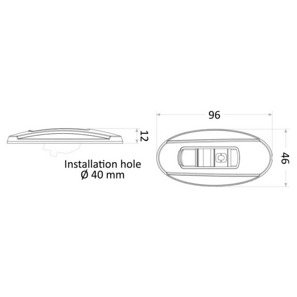 NEMO LED navigation lights leftright recess mounting