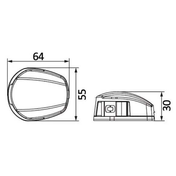 NEMO LED navigation horizontal mounting
