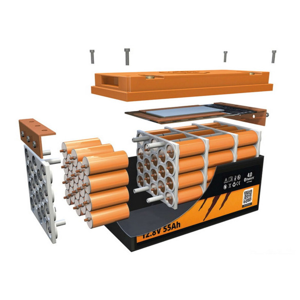 Batteria litio con BMS e Bluetooth