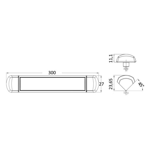Watertight LED freestanding light wtouchswitch