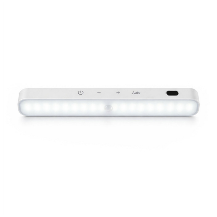 Battery-powered LED light for under the boom.