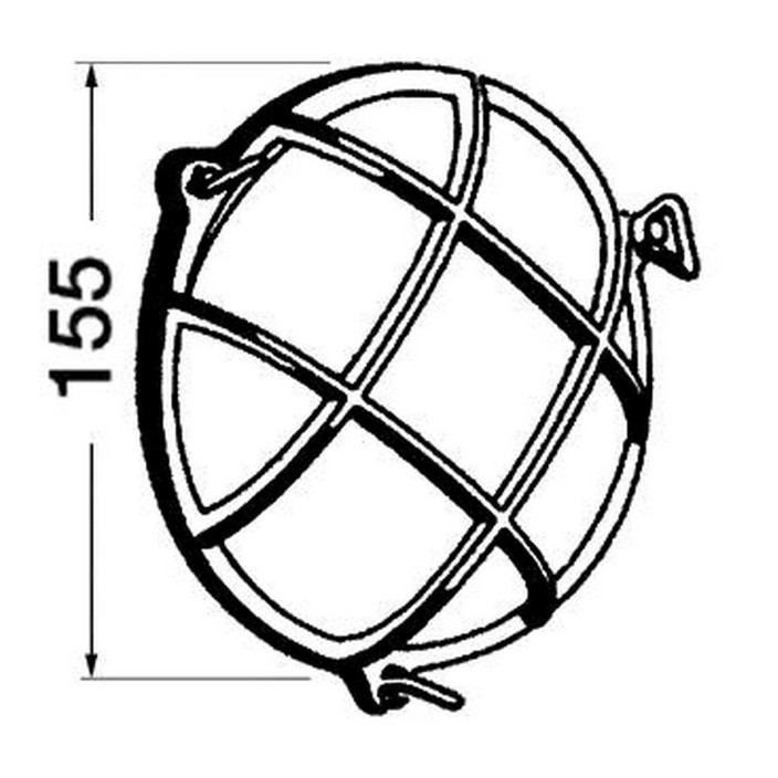 Lampada stagna ottone cromato