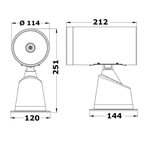 Faro Artemis inox elettrocomandato